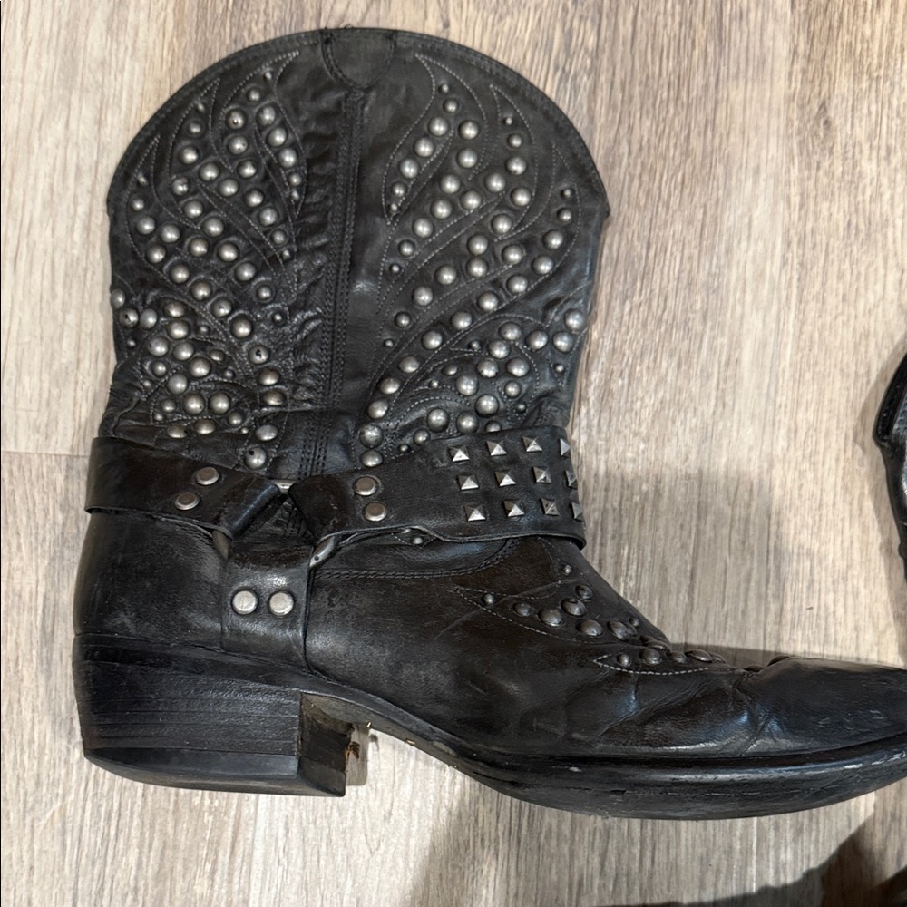 Ariat Studded Western Boots Womens Epic Harness Cowboy 11 B Black Leather - Picture 11 of 16